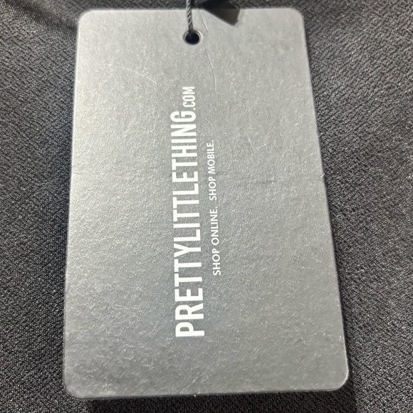 NWT PrettyLittleThing Black Bardot Bodycon Mini Dress Size 8 - Picture 4 of 8